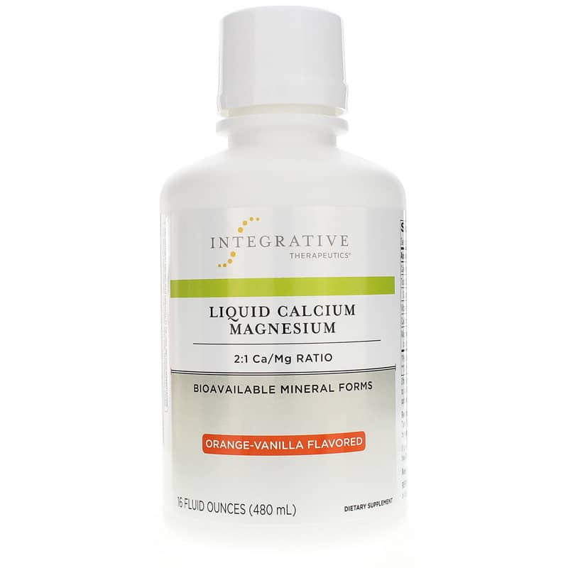 Integrative Therapeutics Liquid Calcium Magnesium 2:1 Orange Vanilla 16 Oz