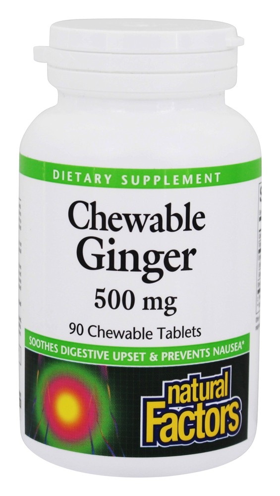 Natural Factors - Chewable Ginger 500 mg. - 90 Chewable Tablets