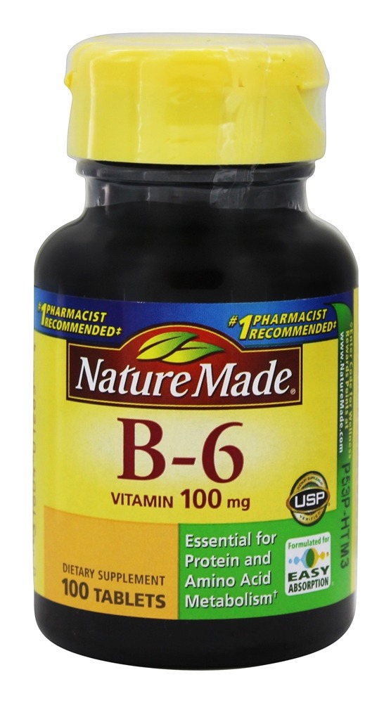 Nature Made - Vitamin B6 100 mg. - 100 Tablets