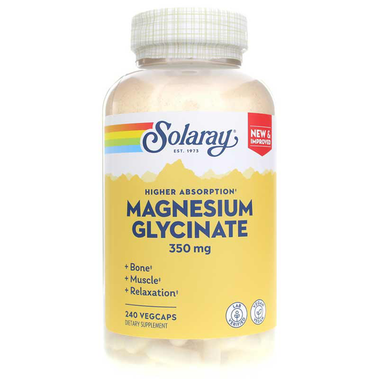 Solaray Magnesium Glycinate 350 Mg, 240 Veg Capsules