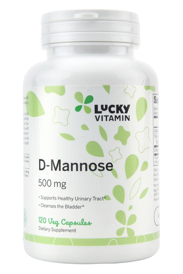 LuckyVitamin - D-Mannose Urinary Tract Support 500 mg. - 120 Veg Capsules