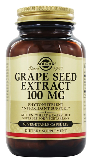 Solgar - Grape Seed Extract 100 mg. - 60 Vegetarian Capsules