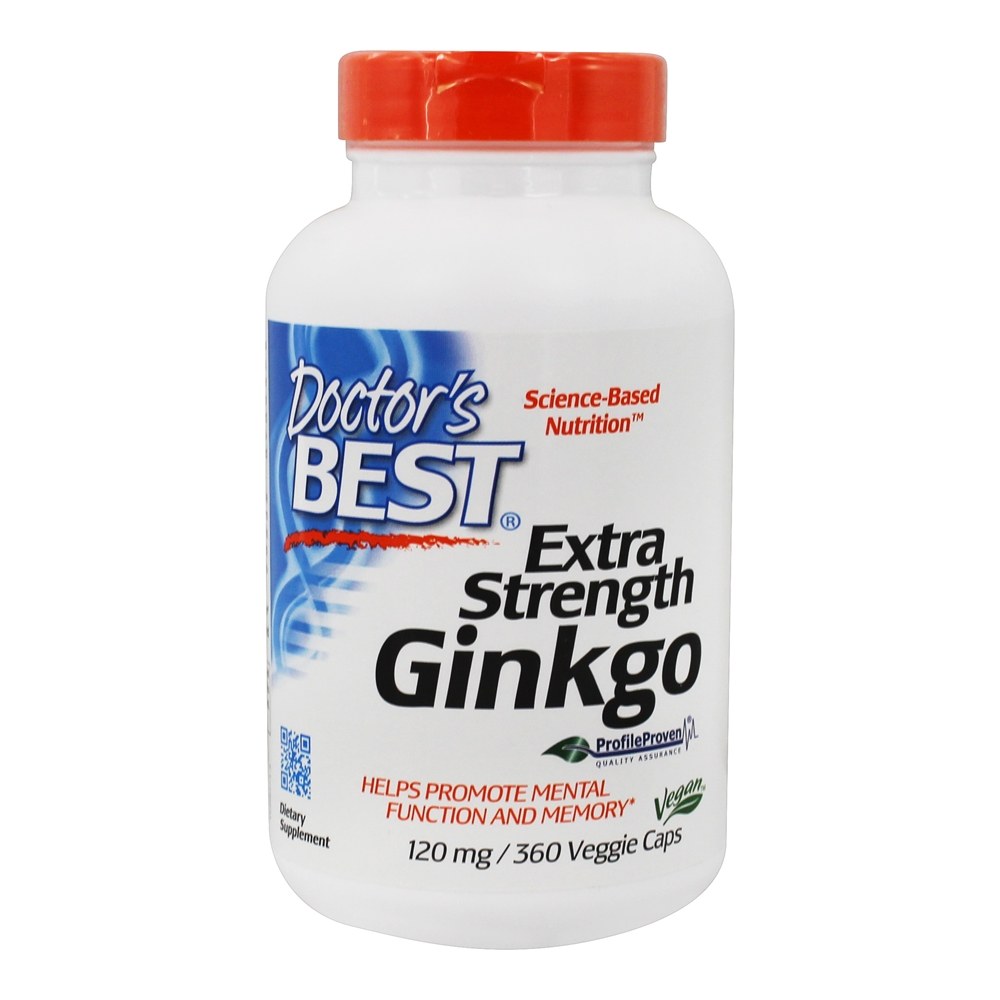 Doctor's Best - Extra Strength Ginkgo 120 mg. - 360 Vegetarian Capsules