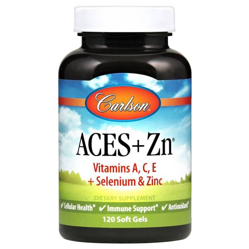 Carlson Labs ACES+Zn Vitamins A, C, E + Selenium & Zinc 120 Softgels