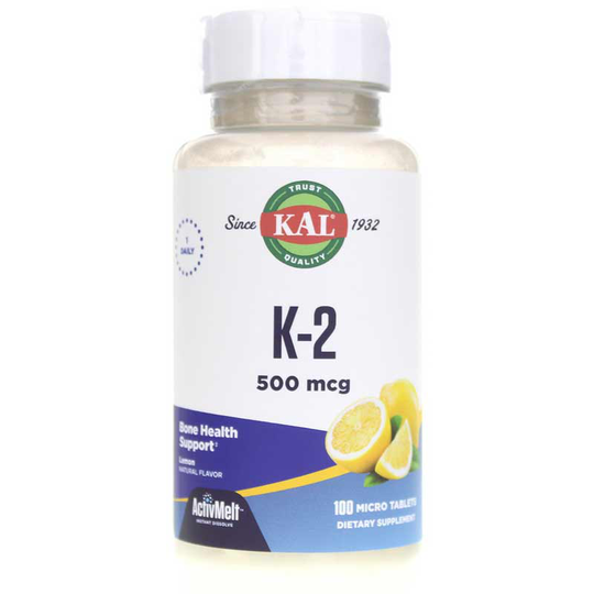 Kal K-2 500 Mcg ActivMelt Lemon 100 Tablets