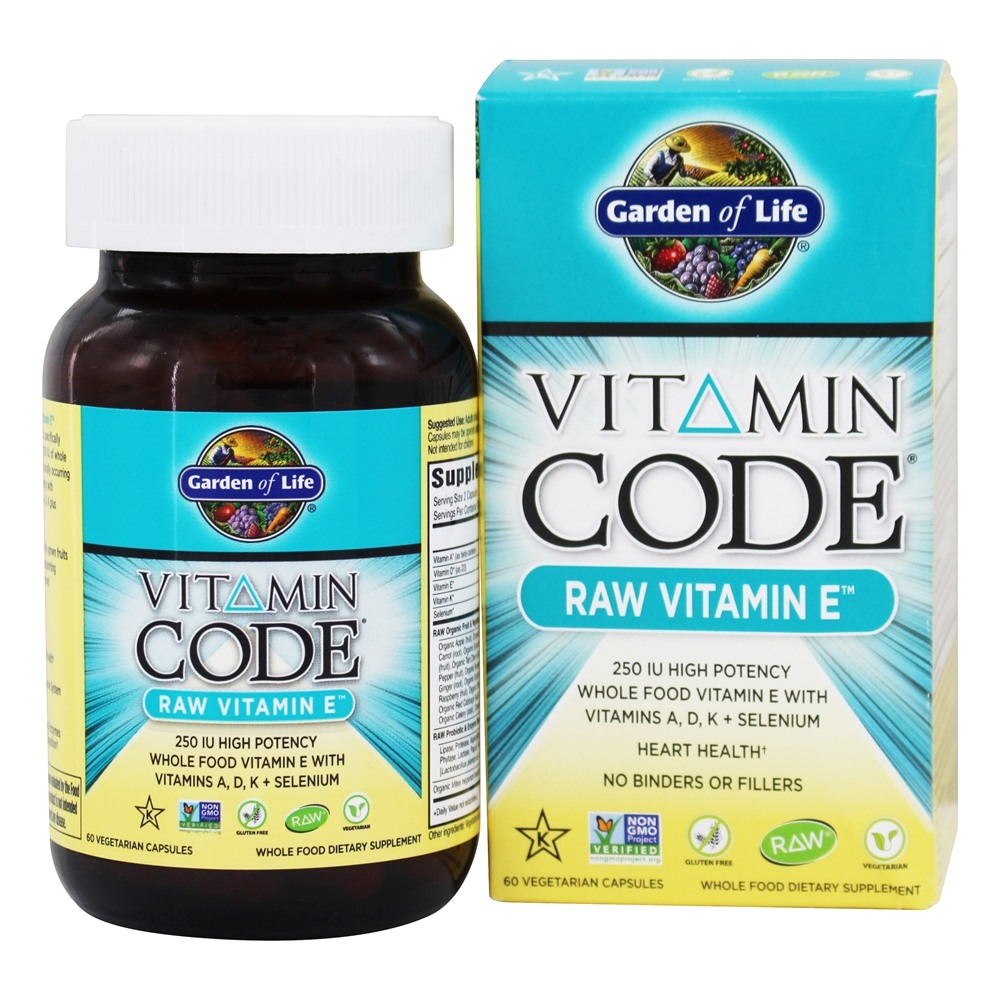 Garden of Life - Vitamin Code RAW Vitamin E - 60 Vegetarian Capsules