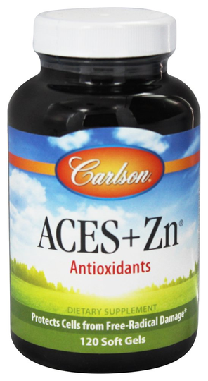 Carlson Labs - ACES Zn Vitamins A C E plus Selenium and Zinc - 120 Softgels