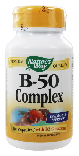 Nature's Way - Vitamin B50 Complex with B2 Coenzyme - 100 Capsules