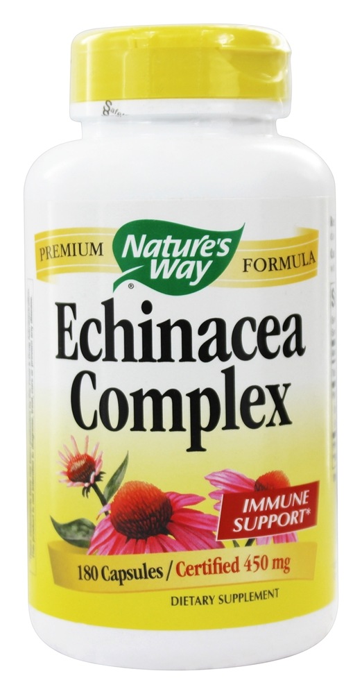 Nature's Way - Echinacea Root Complex (Certified Organic) 450 mg. - 180 Capsules