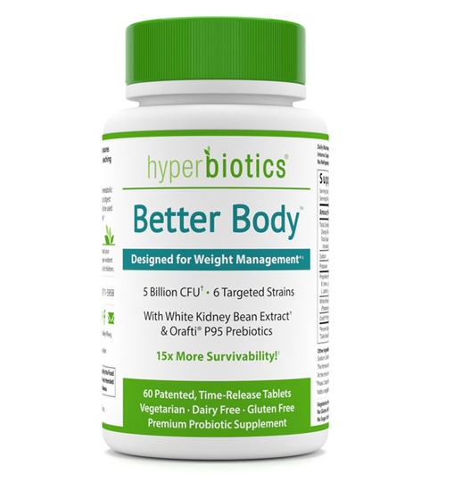 Hyperbiotics - Better Body Probiotic for Weight Loss Support 5 Billion CFU - 60 Tablets