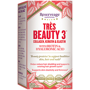 Tres Beauty 3 - Collagen, Keratin & Elastin with Biotin & Hyaluronic Acid (90 Capsules)