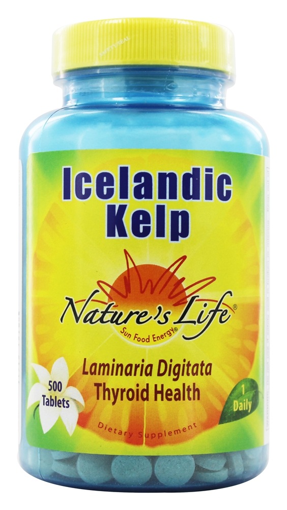 Nature's Life - Icelandic Kelp Thyroid Health - 500 Tablets