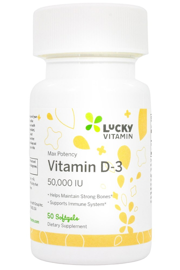 LuckyVitamin - Vitamin D3 50000 IU - 50 Softgels