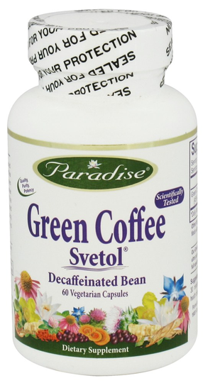Paradise Herbs - Green Coffee with Svetol - 60 Vegetarian Capsules