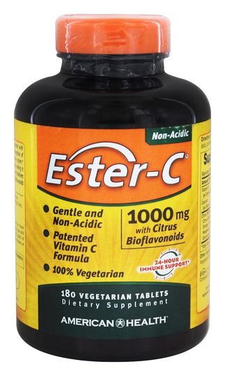 American Health - Ester-C with Citrus Bioflavonoids 1000 Mg. - 180 Vegetarian Tablets
