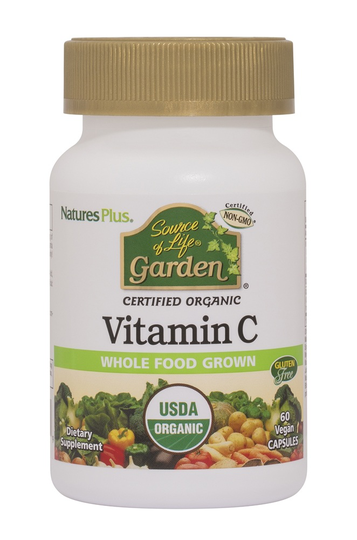 Natures Plus - Source Of Life Garden Organic Vitamin C 500 mg. - 60 Vegan Capsules