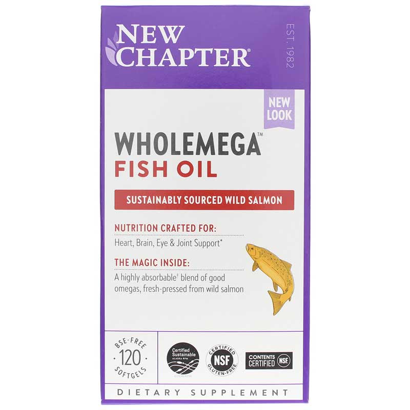 New Chapter Wholemega Fish Oil, 120 Softgels