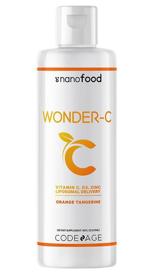 Codeage - Liposomal Vitamin C 1500mg with Zinc Elderberry Citrus Bioflavonoids Orange Tangerine Flavor - 16 fl. oz.