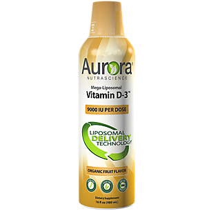 Aurora Mega-Liposomal Vitamin D-3 - 9,000 IU - Fruit (16 Fluid Ounces)