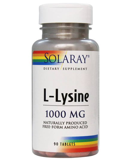 Solaray - L Lysine Free-Form 1000 mg. - 90 Tablets