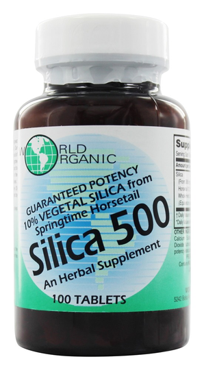 World Organic - Silica 500 - 100 Tablets