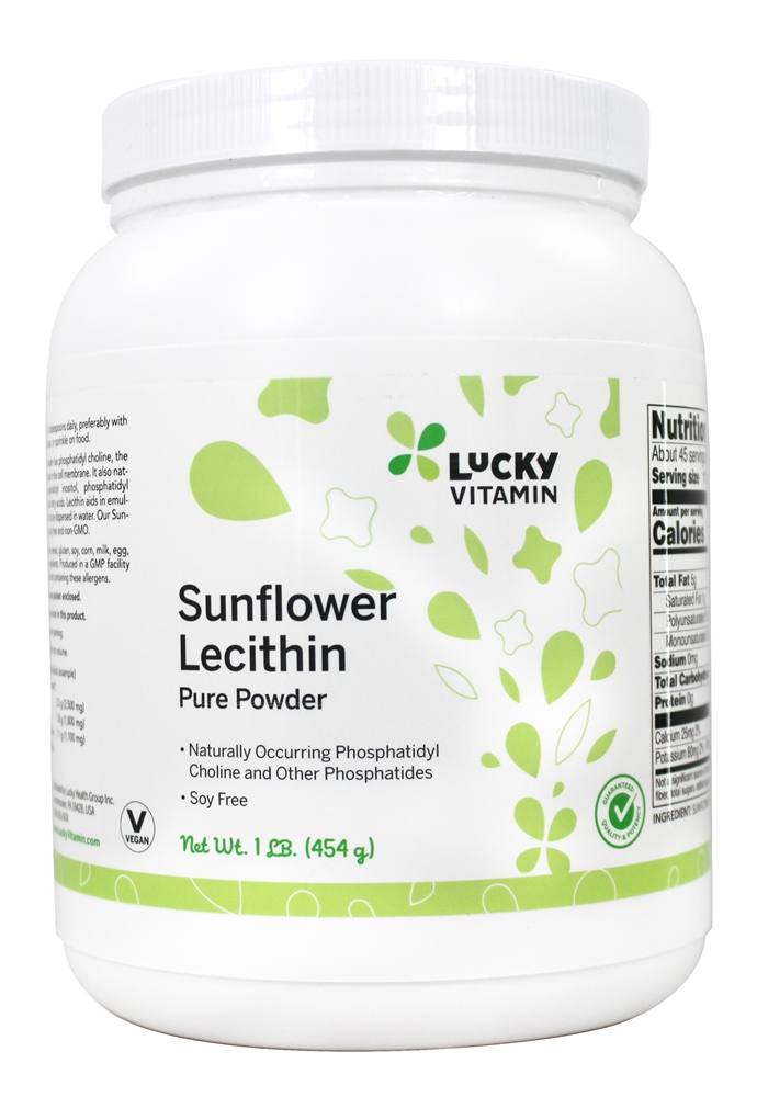 LuckyVitamin - Sunflower Lecithin Powder - 1 lb.