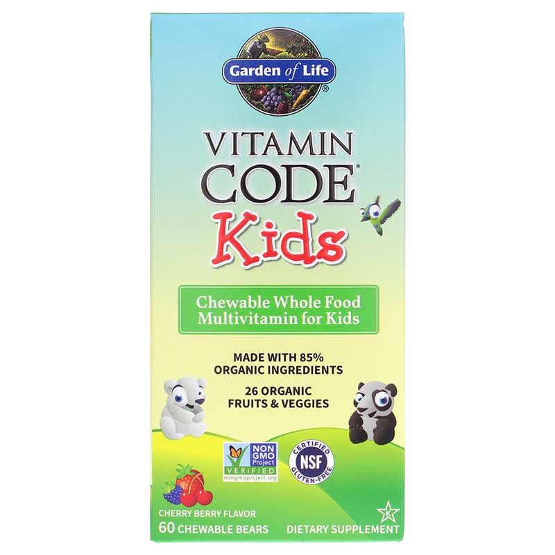 Garden of Life Vitamin Code Kids Chewable Whole Food Multivitamin 60 Chewables