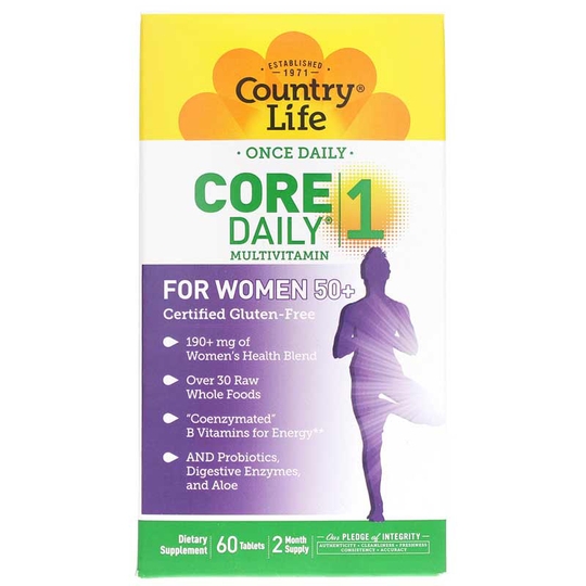 Country Life Core Daily 1 For Women 50 + 60 Tablets
