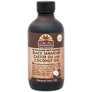 Extra Dark Black Jamaican Castor Oil with Coconut Oil - 100% Natural Hair Oil (4 Fluid Ounces)