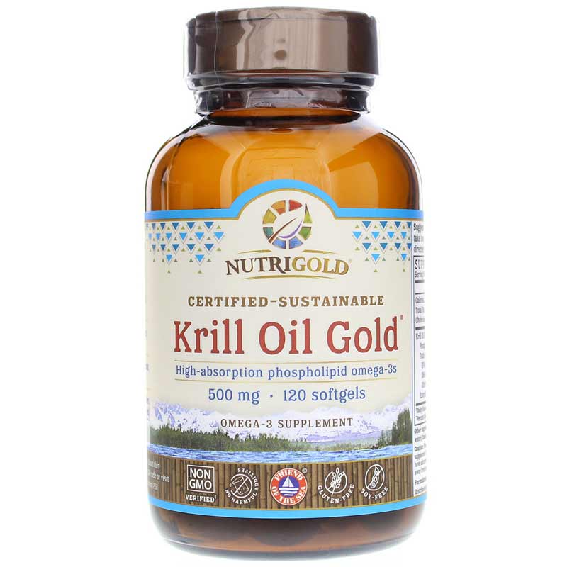 NutriGold Krill Oil Gold 500 Mg 120 Softgels