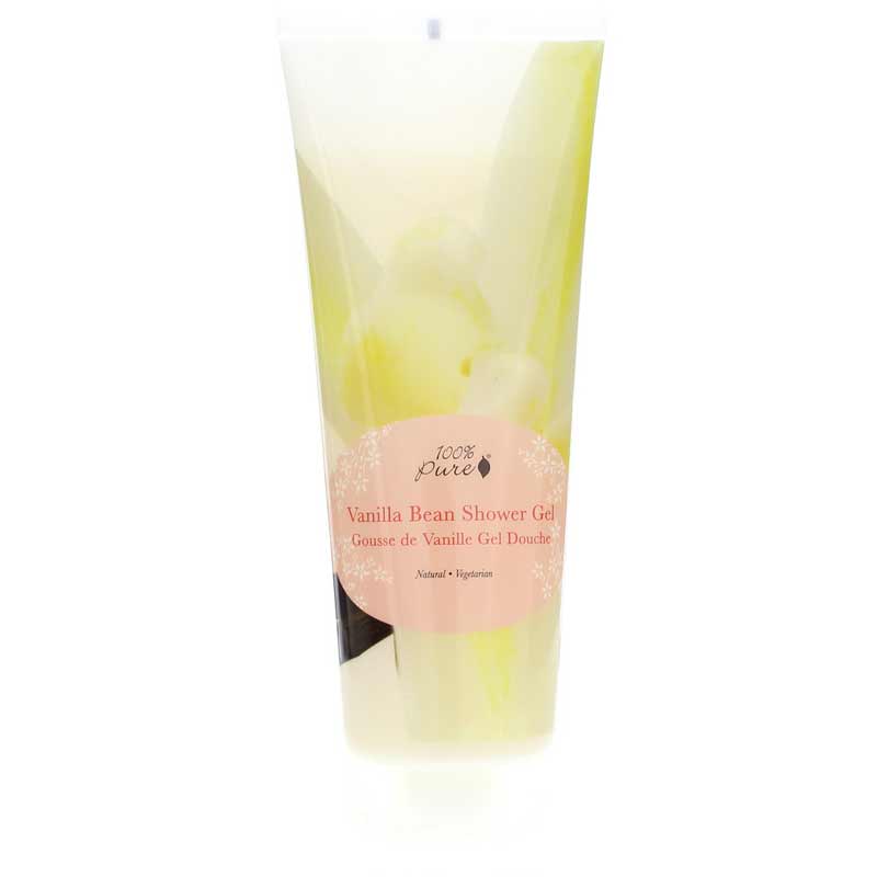 100% Pure Shower Gel Vanilla Bean 8 Oz