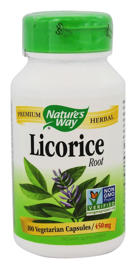 Nature's Way - Licorice Root 450 mg. - 100 Vegetarian Capsules