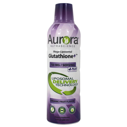 Vida Lifescience - Aurora Nutrascience Mega-Liposomal Glutathione Vitamin C Organic Fruit Flavor - 16 fl. oz.