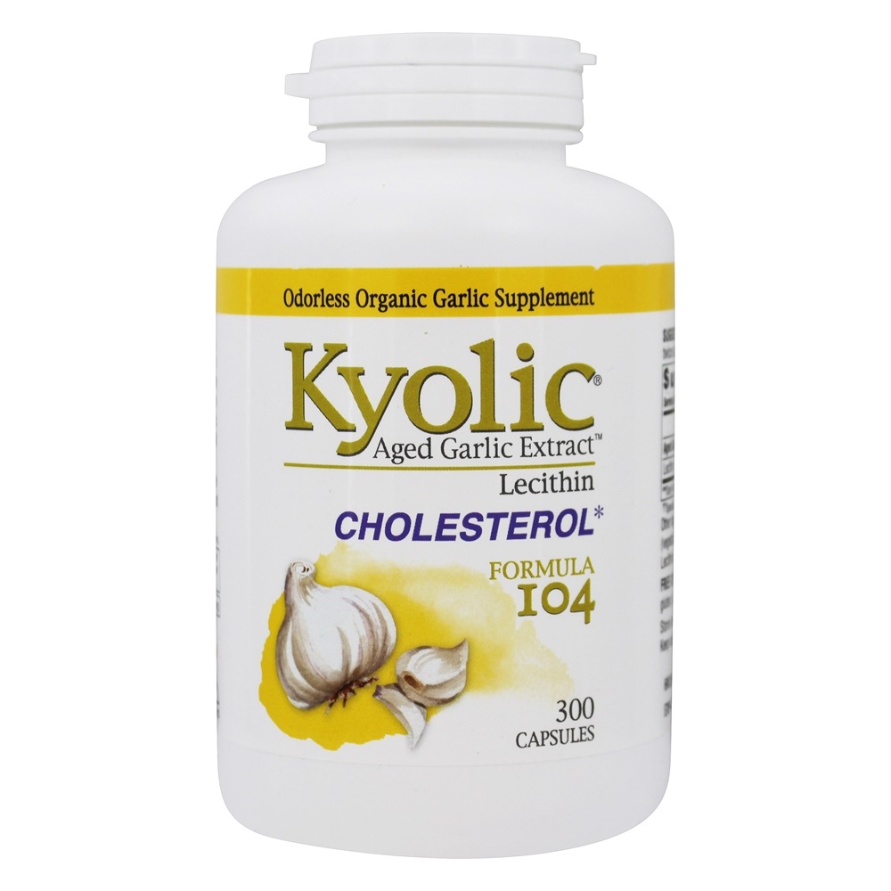 Kyolic - Formula 104 Garlic Extract with Lecithin - 300 Capsules