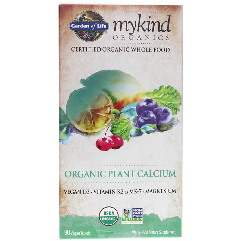 Garden of Life mykind Organics Organic Plant Calcium with Vegan D3, K2 & Magnesium 90 Veg Tablets