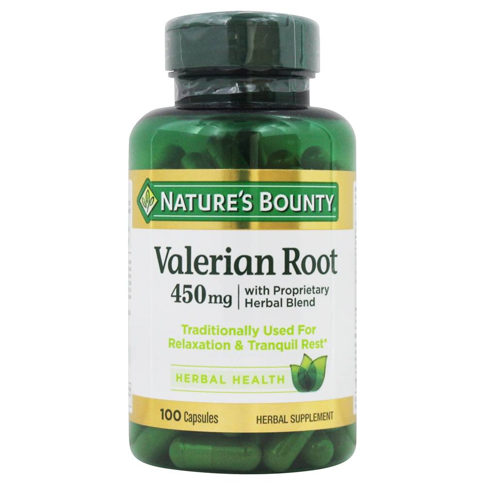 Nature's Bounty - Valerian Root with Proprietary Herbal Blend 450 mg. - 100 Capsules