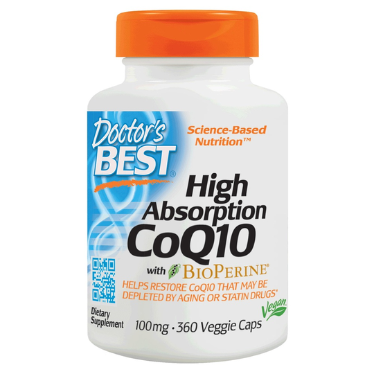 Doctor's Best - High Absorption CoQ10 with BioPerine 100 mg. - 360 Vegetarian Capsules