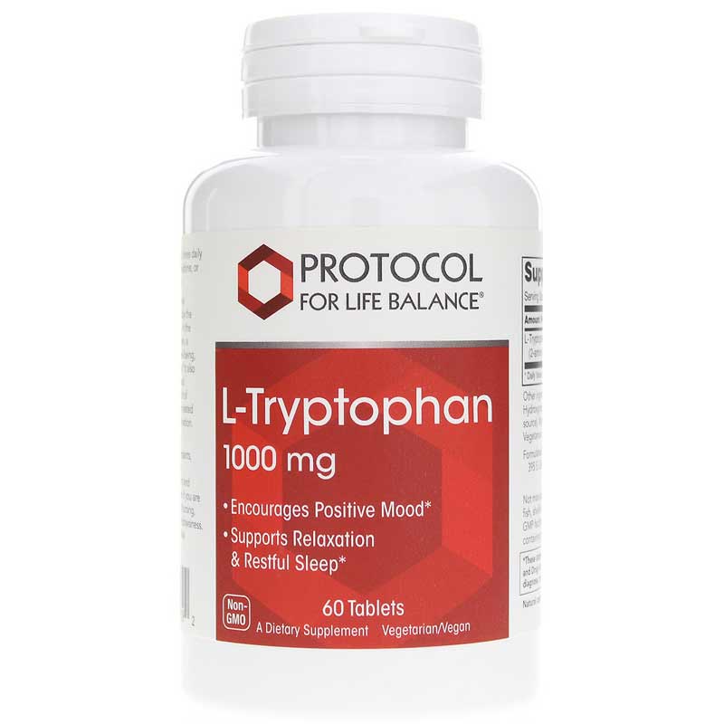 Protocol For Life Balance L-Tryptophan 1,000 Mg 60 Tablets