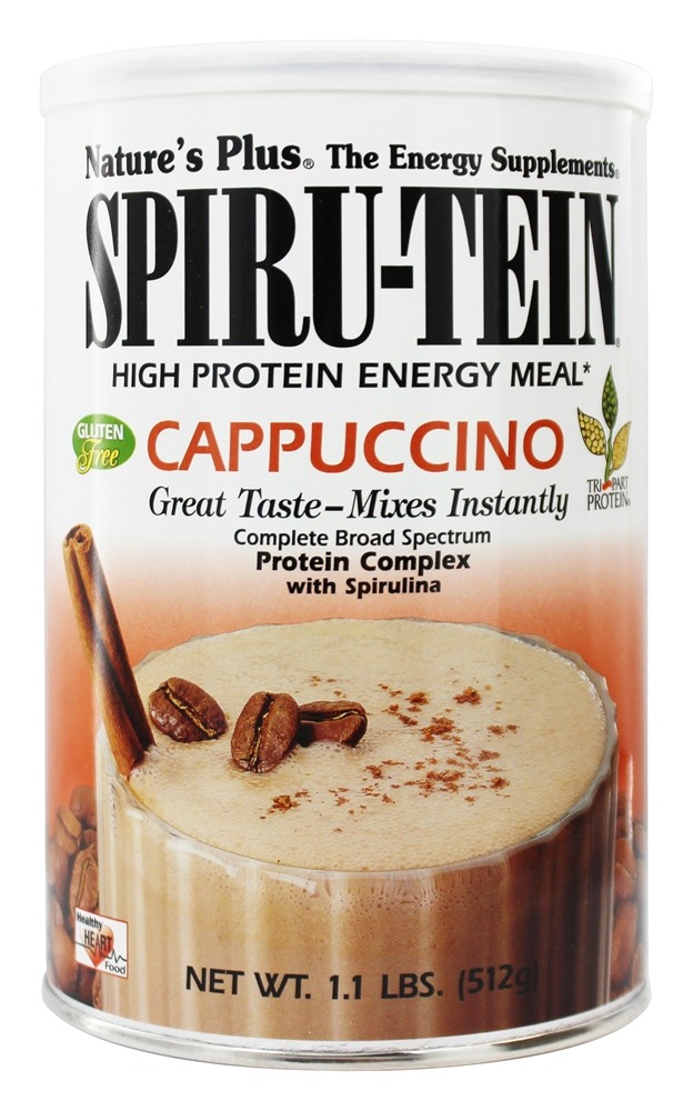 Natures Plus - Spiru-Tein High Protein Energy Meal Cappuccino - 1.1 lbs.
