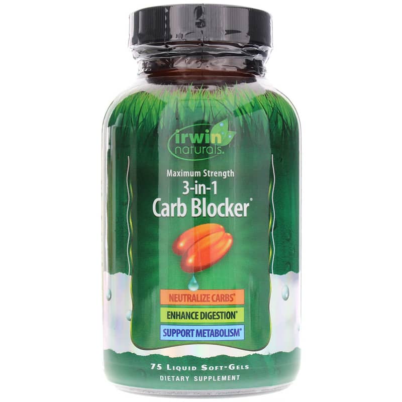 Irwin Naturals 3-in-1 Carb Blocker 75 Liquid Softgels