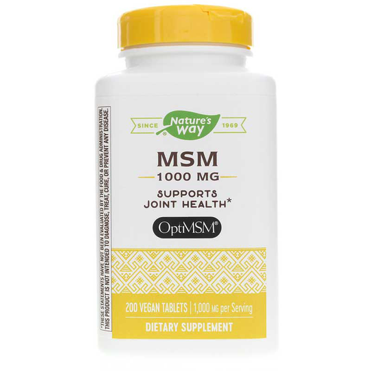 Natures Way MSM 1000 Mg 200 Vegan Tablets