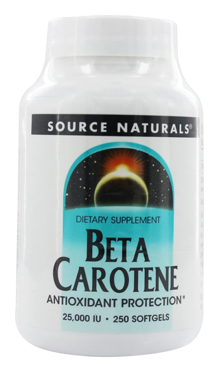 Source Naturals - Beta Carotene 25000 IU - 250 Softgels