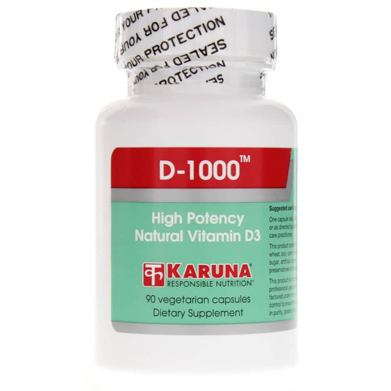 Karuna D-1000, Natural Vitamin D3 90 Veg Capsules