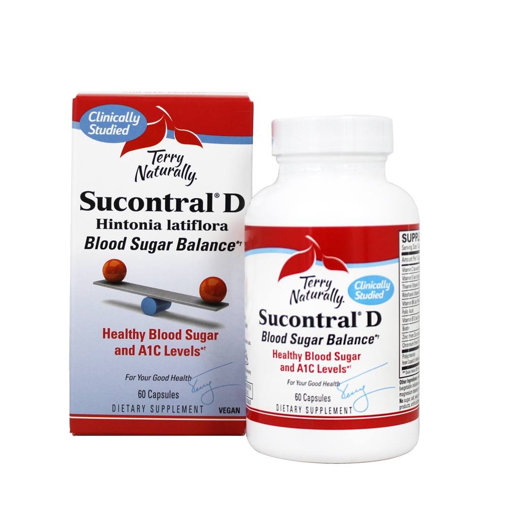 EuroPharma - Terry Naturally Sucontral D Blood Sugar Balance Support - 60 Capsules