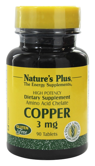 Natures Plus - Copper 3 mg. - 90 Tablets
