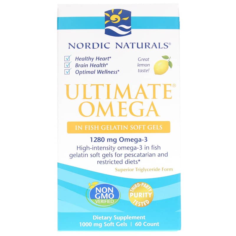 Nordic Naturals Ultimate Omega in Fish Gelatin Softgels 60 Softgels