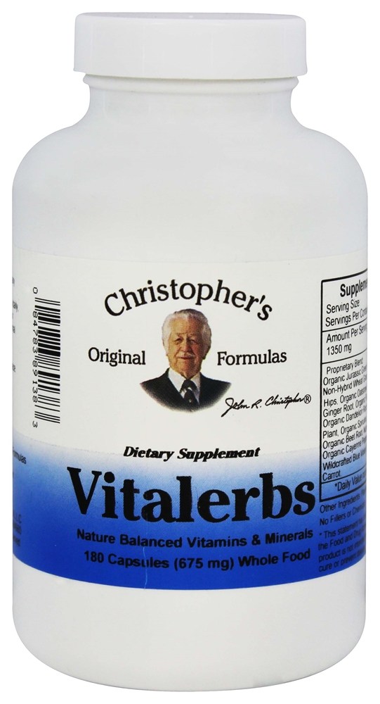 Dr. Christopher's Original Formulas - Vitalerbs - 180 Vegetarian Capsules