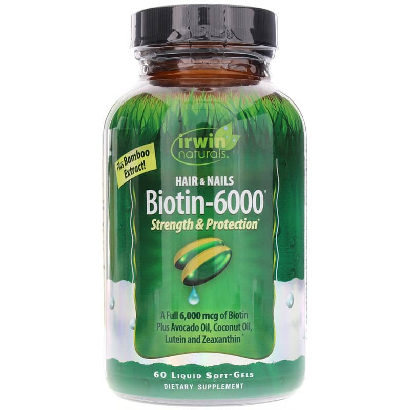 Irwin Naturals Biotin-6000 60 Liquid Softgels