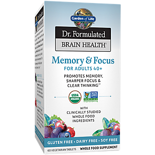 Dr. Formulated Organic Memory & Focus for Adults 40+ (60 Vegetarian Tablets)