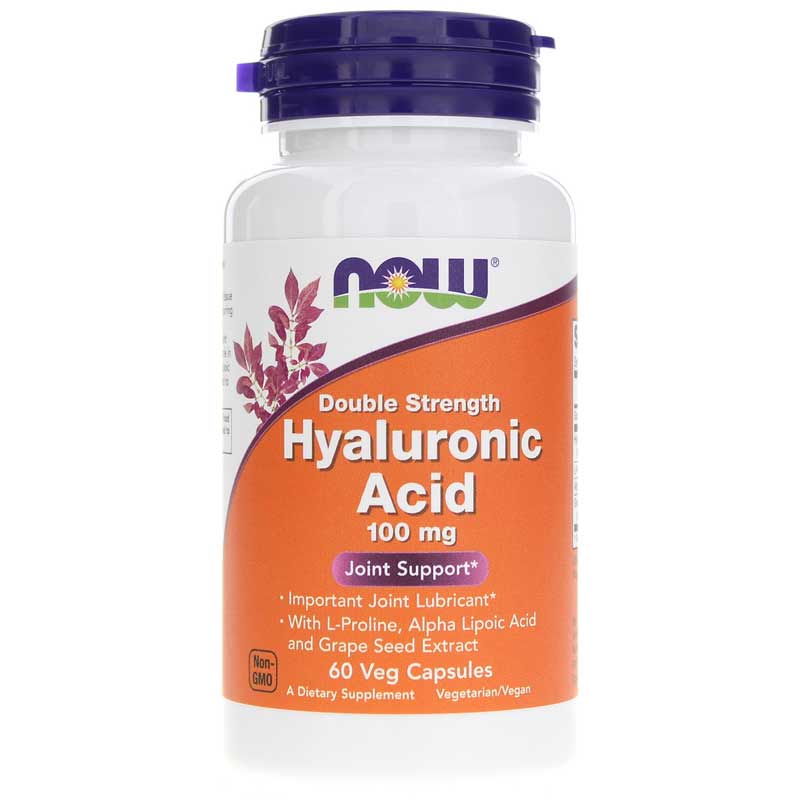 NOW Foods Hyaluronic Acid 100 Mg Double Strength 60 Veg Capsules